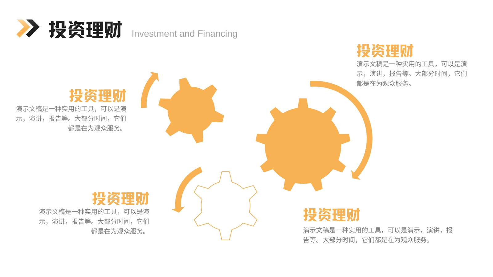 黑黃色商務(wù)金融l理財(cái)營銷策劃演示文稿